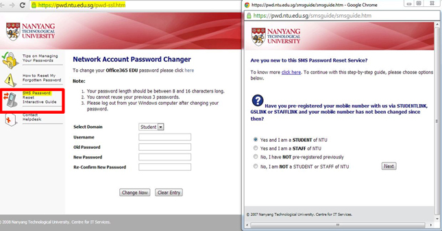 Change Password Sample
